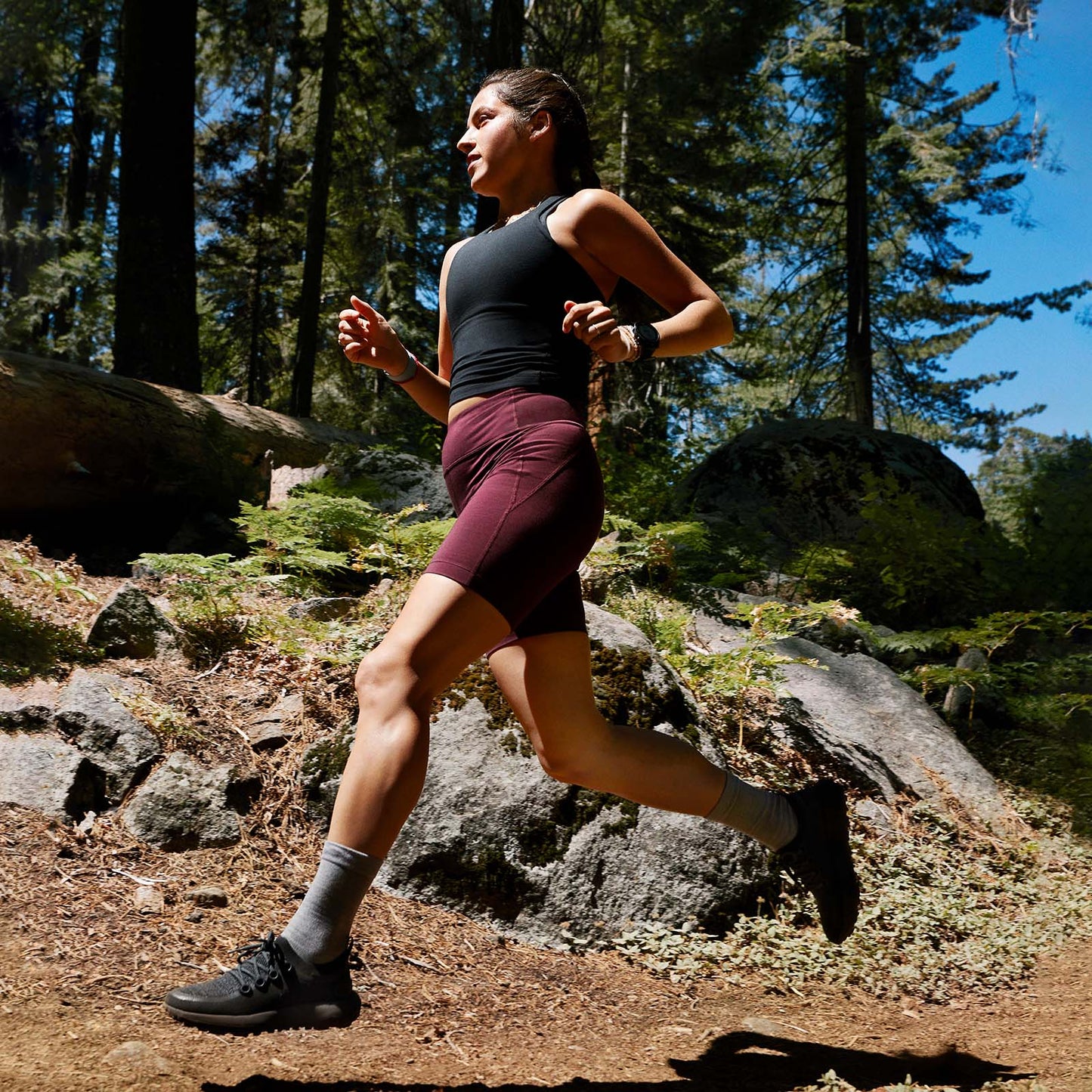 Women's Trail Runner - Natural Black (Rugged Khaki Sole)