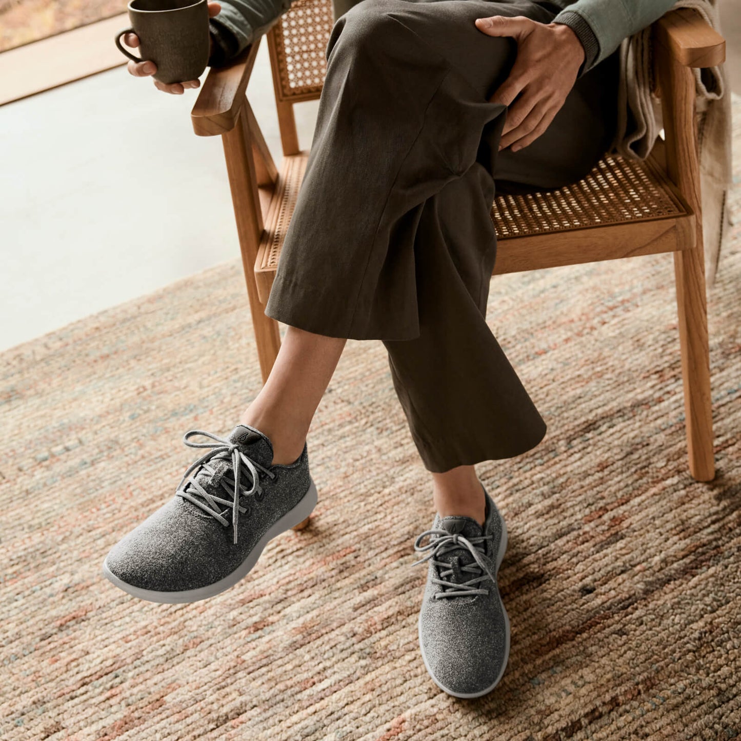 Men's Wool Runner - Natural Black (Black Sole)