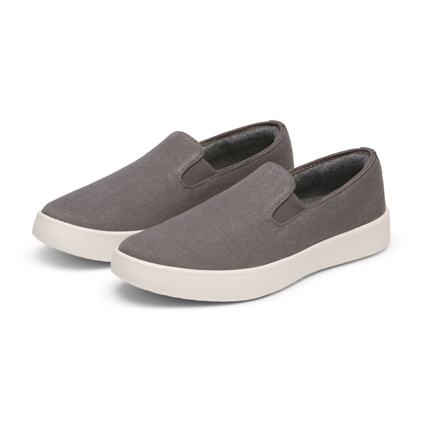 Men's Canvas Cruiser Slip On - Anthracite (Natural White Sole)