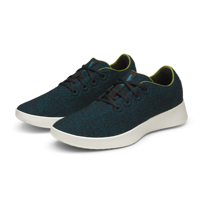 Men's Wool Runner Go - Chasm Teal/Natural Black (Stony Cream Sole)