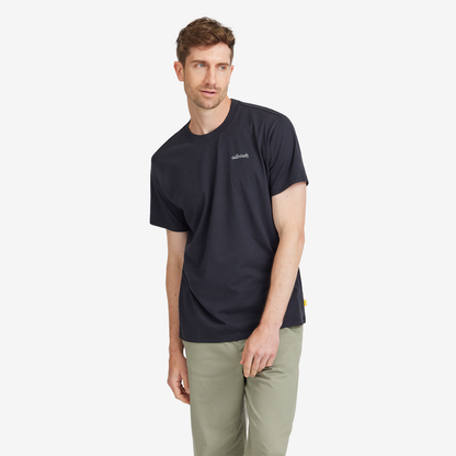 Men's Organic Cotton Tee - Logo - Natural Black